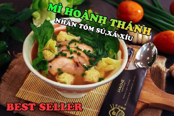 Mì Hoành Thánh nhân Tôm Sú Xá Xíu